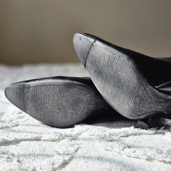 Franco Sarto vegan patent leather granny boots, size 7M - Picture 6 of 9